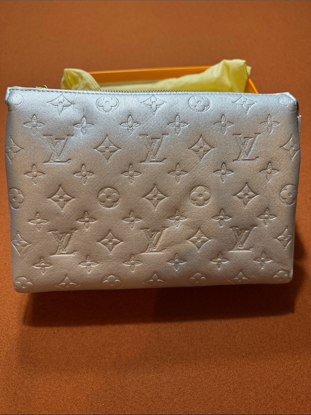 Silver and Gold Monogram Embossed Purse